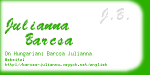 julianna barcsa business card